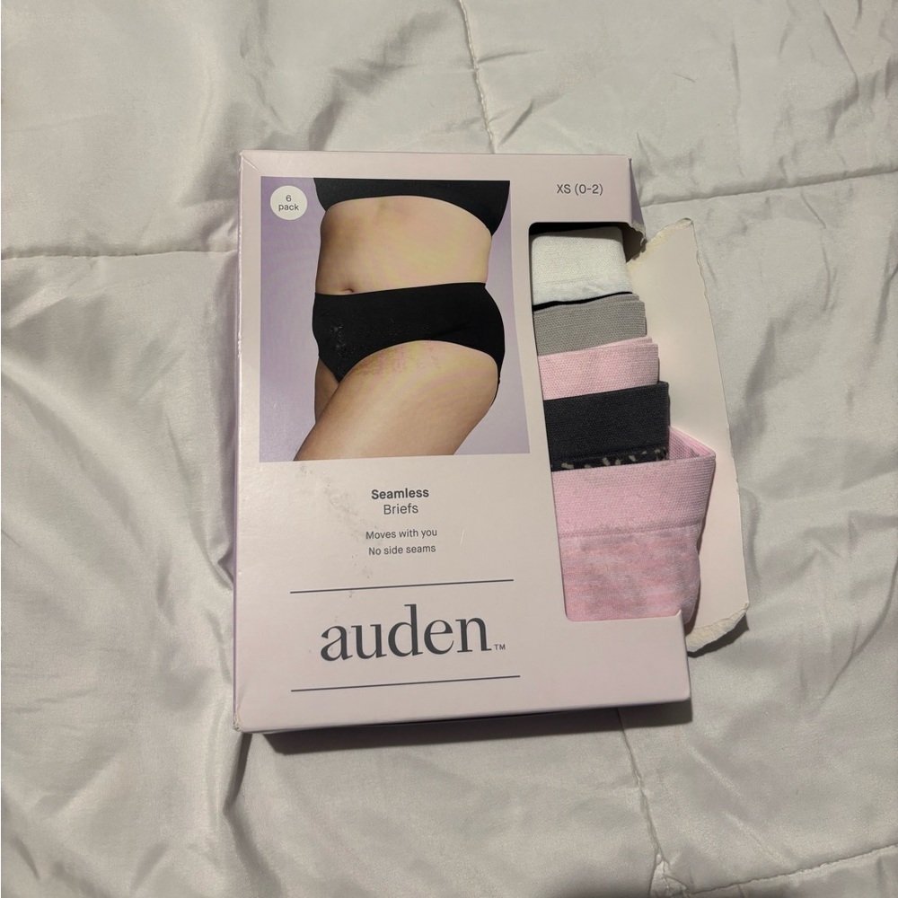 NWT AUDEN WOMEN’S BRIEFS 100% COTTON 6 PACK XS